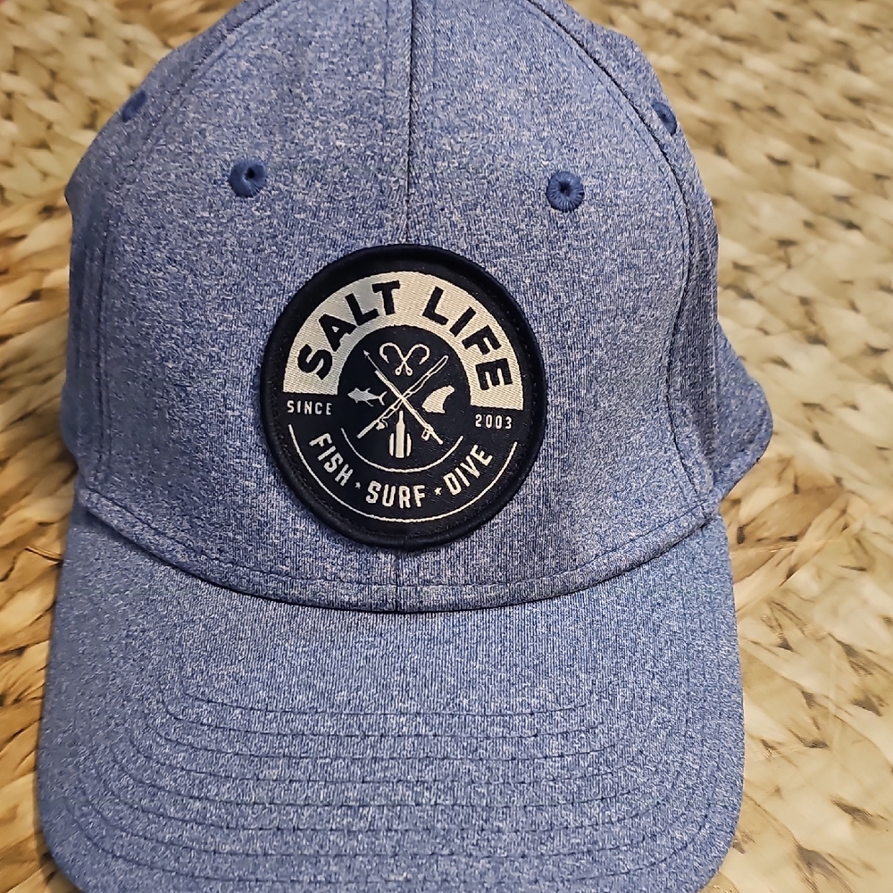 Salt Life Heathered Blue Cap with Logo